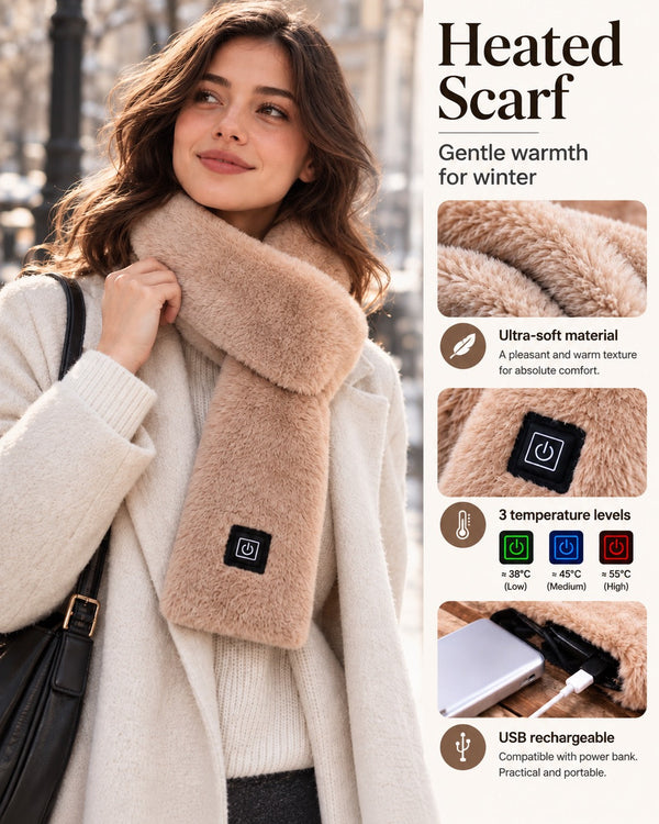 Heated Scarf | Soft Rechargeable Neck Warmer